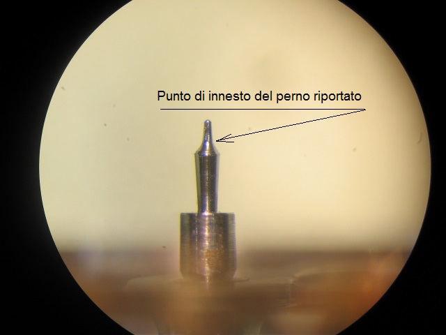 Riporto del perno su Asse Bilnciere